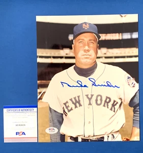 DUKE SNIDER HOF Signed NY METS Vintage 8x10 COLOR PHOTO 8 TIME ALL-STAR PSA DNA - Picture 1 of 2