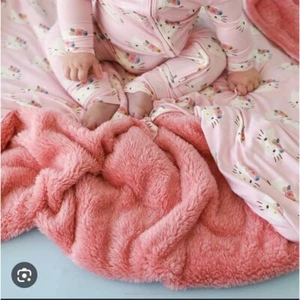 NWT ~ Posh Peanut Pastel Pink Hello Kitty Luxe Plush Patoo 60x60 - Picture 1 of 6