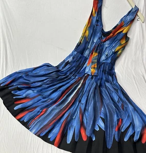 Prada Multi-Color Silk Pleated Asymmetrical Dress Size 38 - Picture 1 of 12