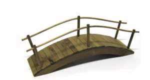 Holzbrücke gebogen mit Geländer, Krippenzubehör, Weihnachtskrippe, Modellbau - Bild 1 von 1