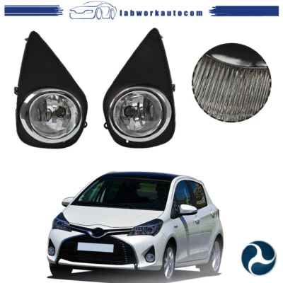 Front Fog Lights For 2015-2016 Toyota Yaris Wiring+Switch Driver+Passenger Side Foto 1 de 4