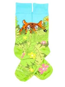 Calcetines Crew para Mujer Tiger in Jungle Talla 9-11 Rugido Calcetines Panda Moda Nuevos - Imagen 1 de 4