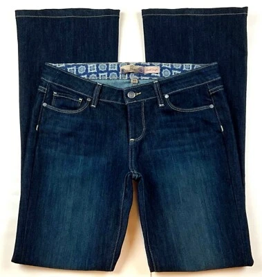 Paige Denim Laurel Canyon Womens Size 29 (32 X 32) Flare Leg Dark Wash Stretch - Image 1 of 4