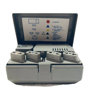 Seven Star World Travel Converter Kit with Case + Converter + Adapter Plugs GE- - Image 1 of 4