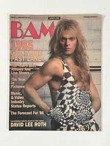David Lee Roth 1986 BAM Magazine #223 '85 Critics Poll John Fogerty, Motley Crue - Picture 1 of 8
