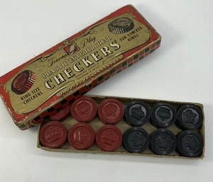 Vintage Transogram 24 Plastic Interlocking Tournament Play Checkers in Box NYC - Picture 1 of 8