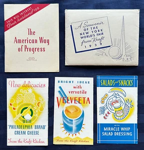 New York Worlds Fair 1939 Four Kraft Cheese Souvenir Pamphlets & Envelope - Picture 1 of 16
