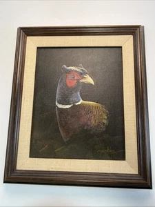Ron Jenkins Ölgemälde Ring Necked Pheasant 1971 signiert mit Original Papieren - Bild 1 von 6