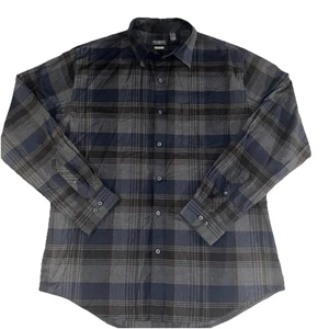 Van Heusen Dress Shirt Men’s Wrinkle Free Green Plaid Oxford Size L 16-16 1/2 - Picture 1 of 2