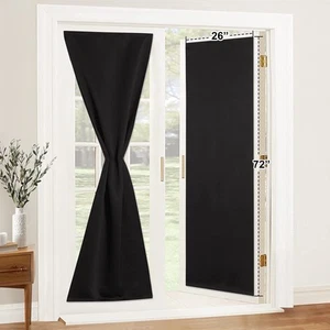 2 Panels Portable Blackout Door Curtains - Sticky Cordless Blinds Shades Trav... - Picture 1 of 6