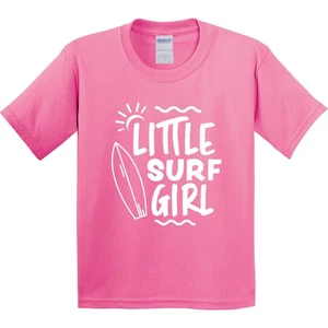 Inktastic Little Surf Girl With Surfboard Youth T-Shirt I Love Surfing Beach Sun - Picture 1 of 9