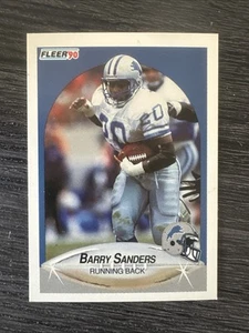 1990 Fleer Football Karte #284 Barry Sanders Detroit Lions (HOF) B2 - Bild 1 von 2