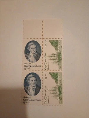 Block of 4 U.S. Stamps: Capt. James Cook Alaska & Hawaii 1778 - Image 1 of 2