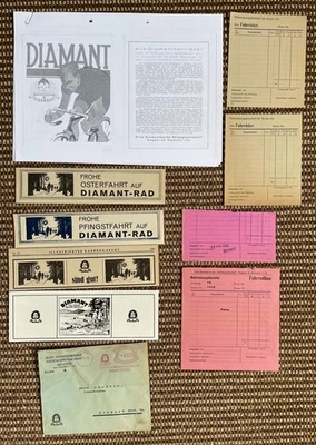 Diamant Katalog, Zeitungen, Brief, Materialausgabezetteln, 1925-1929 Jahre - Bild 1 von 4