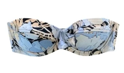 Traje de baño Zimmermann azul sin tirantes bandeau bikini etiqueta 0 EE. UU. 2 Foto 1 de 4