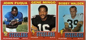 1971 Topps Football 3 Card Pittsburgh Steelers Lot VG-EX Fuqua Mingo Walden - Picture 1 of 7