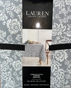 "RALPH LAUREN ~ Huevo de pato con mantel floral blanco ~ 152 x 213 cm ~ 60 x 84""" - Imagen 1 de 6