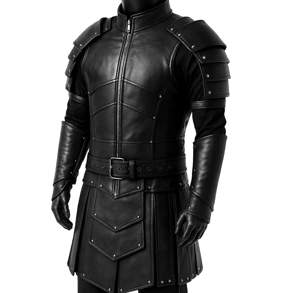 Conjunto de armadura de cuero medieval para hombres cosplay armadura caballero vikingo armadura Foto 1 de 4