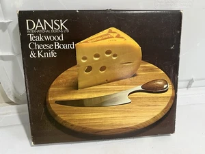 DANSK TEAKHOLZ KÄSE/WURSTWAREN BRETT MIT MESSER VIVIANNA TORUN Vintage - Bild 1 von 8