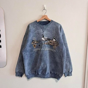 Vintage Nature Duck Outdoors Hunting Distressed Crewneck Sweatshirt Size XL - Picture 1 of 5