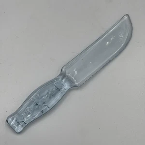 1939 NY Worlds Fair Vitex-Glas Fruit Knife Light Blue Depression Glass Vintage - Picture 1 of 8