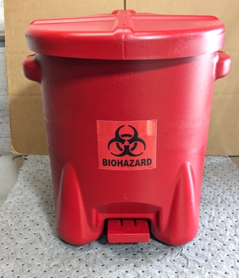 EAGLE 14 Gallon Polyethylene Biohazard Waste Can  937FL - Image 1 of 4