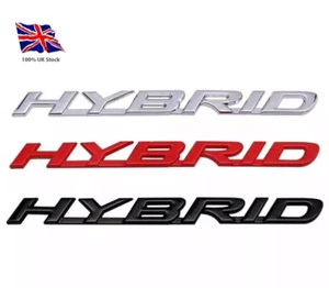 Hybrid 3D Metal Chrome Red Black Badge Emblem Sticker Decal - Picture 1 of 4