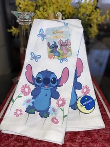 2er Pack Disney Stitch Ostern Küche Geschirrtücher Ostern Frühling Blumen 16 x 26" - Bild 1 von 4