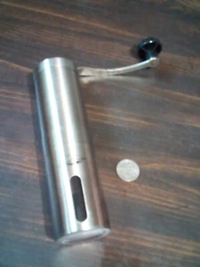 Javapresse Manual Coffee Grinder, Conical Burr Mill Brushed Stainless Outdoors - Picture 1 of 9
