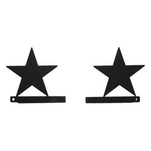 Wrought Iron Star - Curtain Tie Backs pair 4.75" Made in USA - Picture 1 of 5
