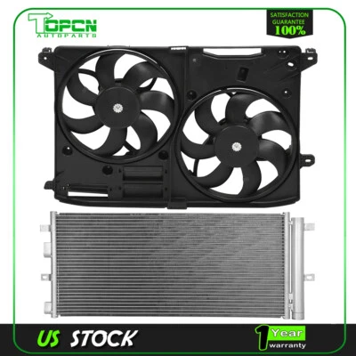Engine Condenser and Cooling Fan Assembly For 2013-2014 2015 2016 Ford Fusion Foto 1 de 4