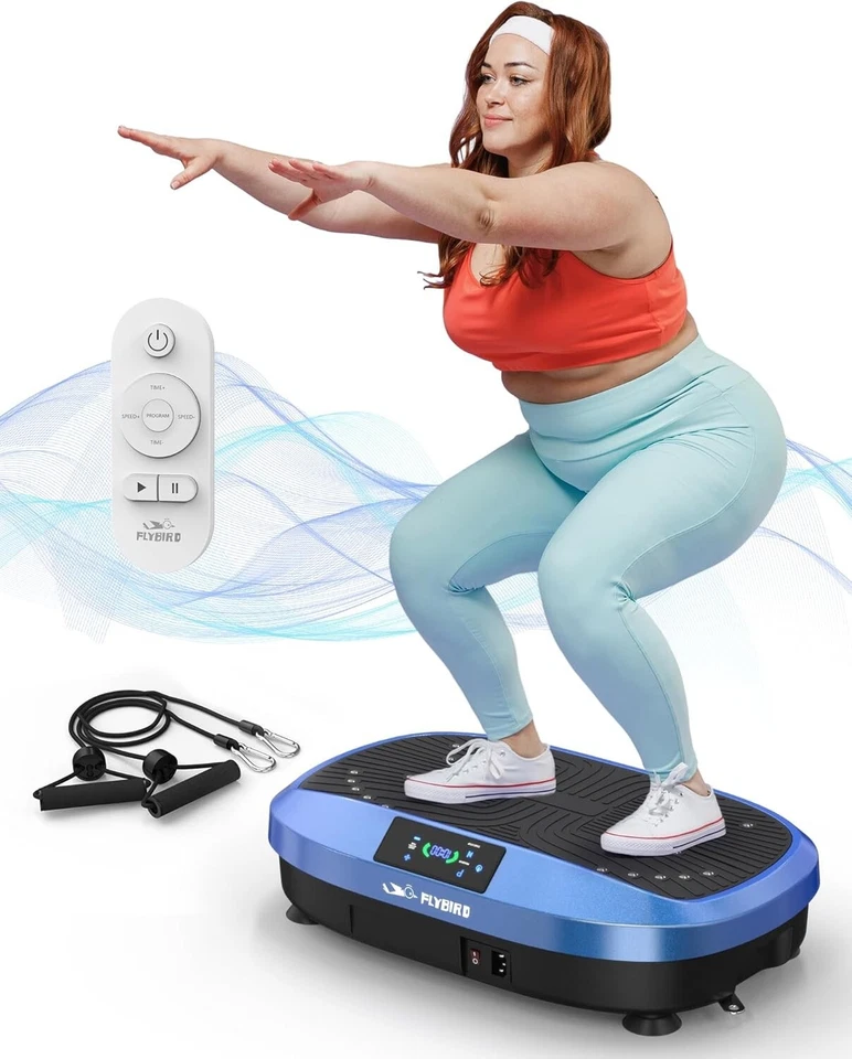 Vibration Plate 4D Oscillation Vibration Platform Whole Body Workout Blue Color - Image 1 of 4