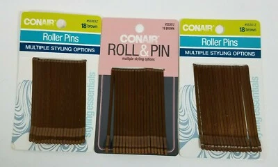 Conair 18 Brown Roller Pins #55301Z Lot of 3 - Image 1 of 2