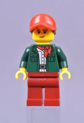 Girl Explorer Lego City Safari Off-Roader Minifigure 60267 Red Cup Telescope Cap - Image 1 of 4
