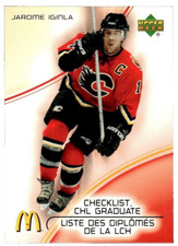 2005-06 Upper Deck McDonalds Checklist # CG2 Jarome Iginla MINT