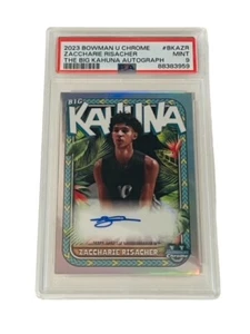 Zaccharie Risacher Auto Rookie /150 sp RC BIG Kahuna PSA 9 Bowman U Chrome 2023 - Picture 1 of 6