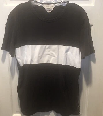 Camiseta para hombre Rag & Bone negra con rayas blancas talla S Foto 1 de 3