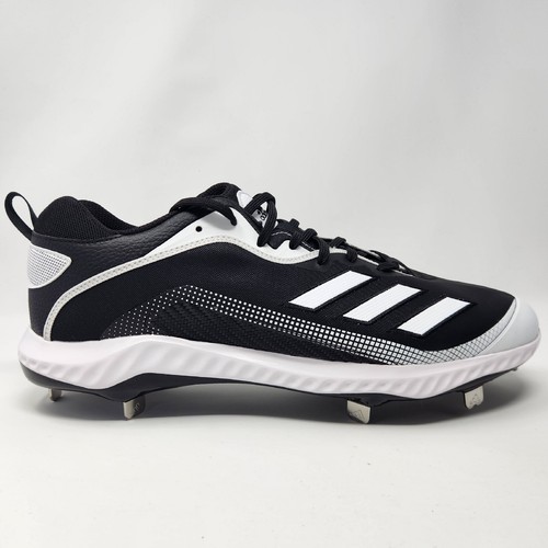 Adidas Icon 6 Bounce taglia 16 tacchetti da baseball da uomo in metallo nero bianco EG7603