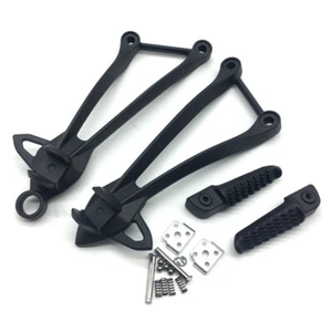 Black Passenger Rear Foot Pegs Bracket For Kawasaki Ninja ZX6R 09-14 ZX10R 08-10 - Picture 1 of 7