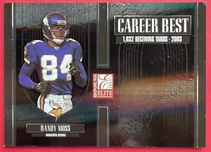 Donruss Elite Career Best Black 2005/250 Randy Moss #CB-38 HOF EN MUY BUENA CONDICIÓN-EXCELENTE - Imagen 1 de 2