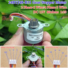 24BYJ48 DC 12V Gear Stepper Motor 4 Phase 5 Wire Micro Reduction Stepping Motor
