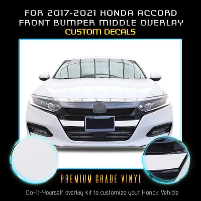 Parachoques delantero parrilla V1 calcomanía gráfica vinilo mate plano para Honda Accord 2017-2021 Foto 1 de 4