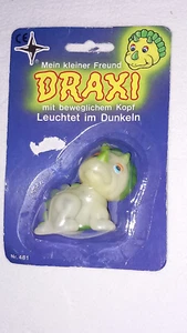 Vintage 80er - 6 cm Saurier DRAXI - leuchtet im Dunkeln - NEU/ OVP - Bild 1 von 3