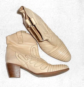 MURATTI bottines cavalières cuir beige P 36 TBE - Foto 1 di 10