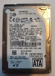 Hitachi/HDD/160GB/SATA/2.5"/Laptop/Hard Drive/5400rpm/HTS545016B9A300 - Picture 1 of 5