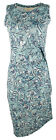 Michael Kors Women's Plus Size Paisley Crew Neck Drape Sleeveless Dress