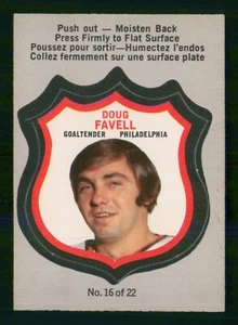 DOUG FAVELL 1972-73 O-PEE-CHEE PLAYER ÉCUSSONS N°16 OU 22 NRMINT+ 34547 - Photo 1 sur 2