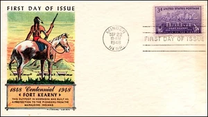 Scott 970 3 Cents Fort Kearny - Fluegel FDC - Typed Address Planty 970-1 - Picture 1 of 2