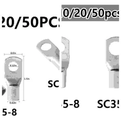 35mm² M8 M10 Tinned Copper Cable Lugs Ring Crimp Terminal Connectors - Image 1 of 4