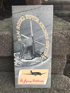 Folleto desplegable de KLM Royal Dutch Airlines Holland 1939 - Imagen 1 de 4